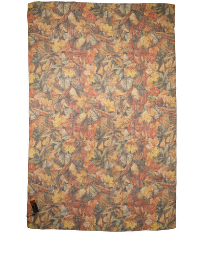 Multicolor Leaf Print Silk Shawl Stole Scarf