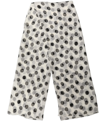 White Black Polka Dot Shawl Stole Scarf