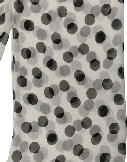 White Black Polka Dot Shawl Stole Scarf