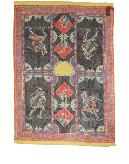 Multicolor Silk Printed Shawl Stole Scarf