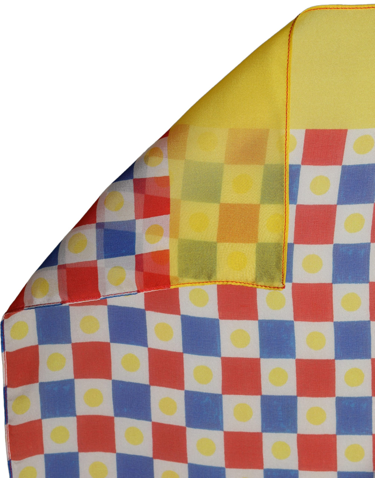 Multicolor Silk Carretto Foulard Scarf