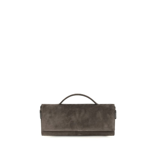 Brown Suede Leather Handbag