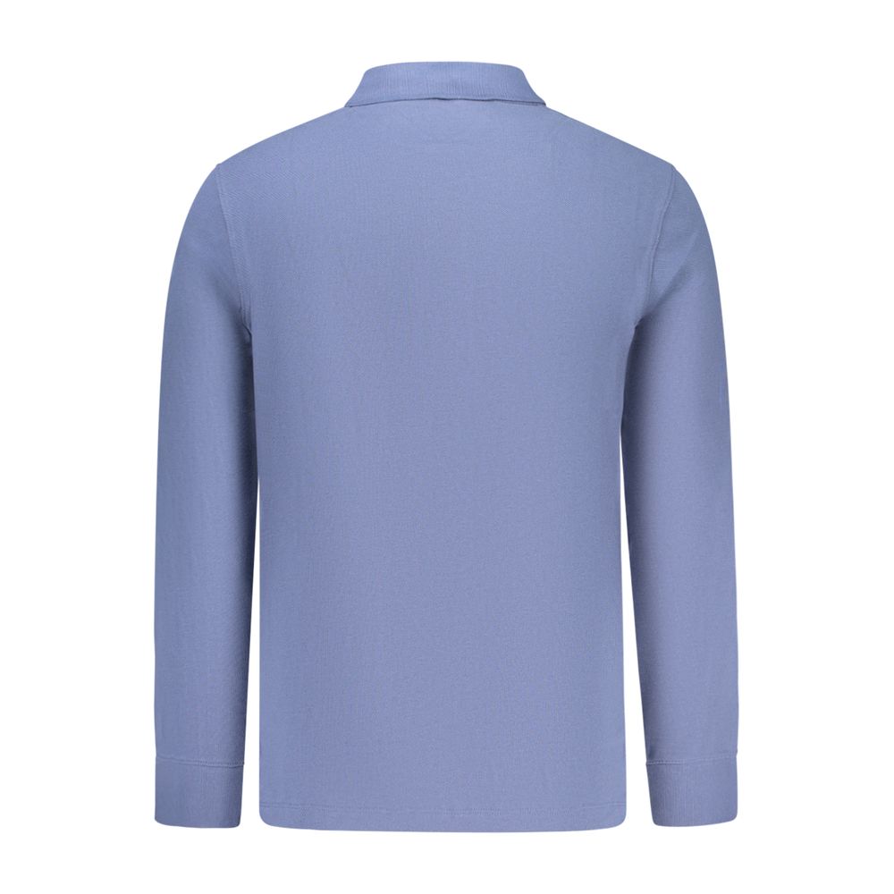 Blue Cotton Men's Polo Shirt