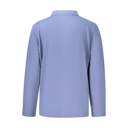 Blue Cotton Men's Polo Shirt