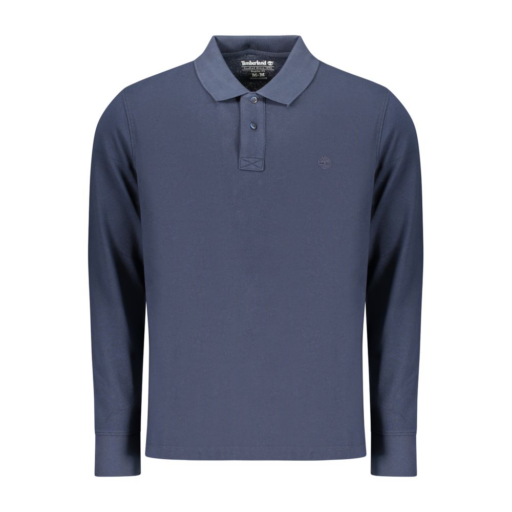 Blue Cotton Polo Shirt