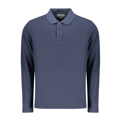 Blue Cotton Polo Shirt