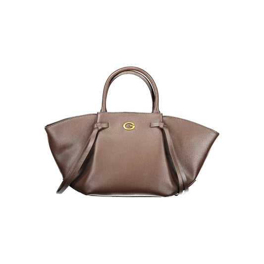 Brown Polyurethane Women's Bag