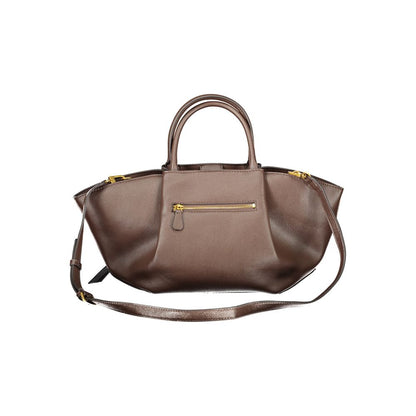Brown Polyurethane Women's Bag