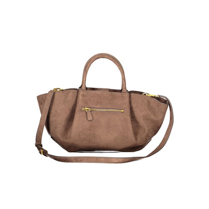 Brown Polyester Women's Bag