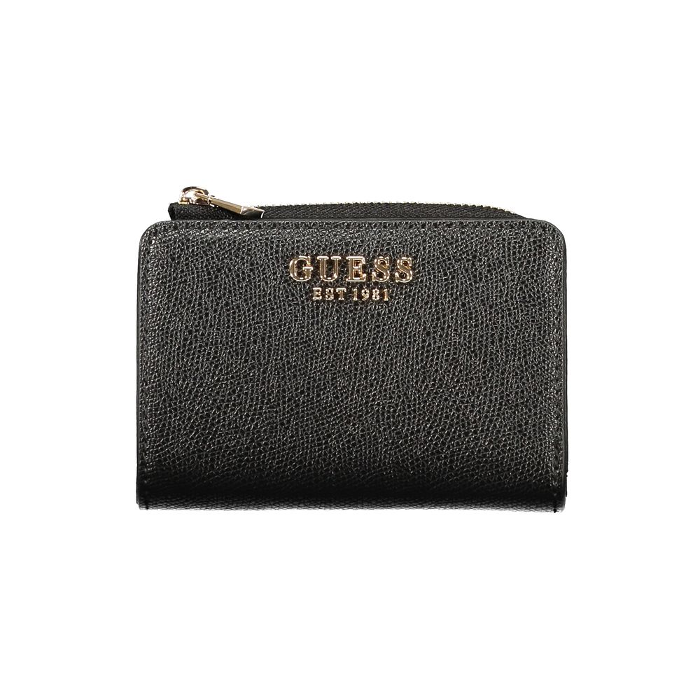 Black Polyurethane Women's Wallet