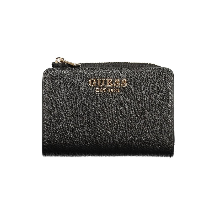 Black Polyurethane Women's Wallet