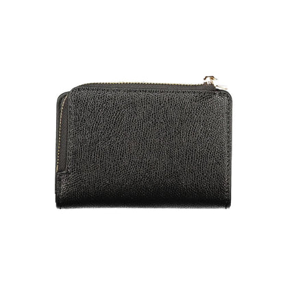 Black Polyurethane Women's Wallet