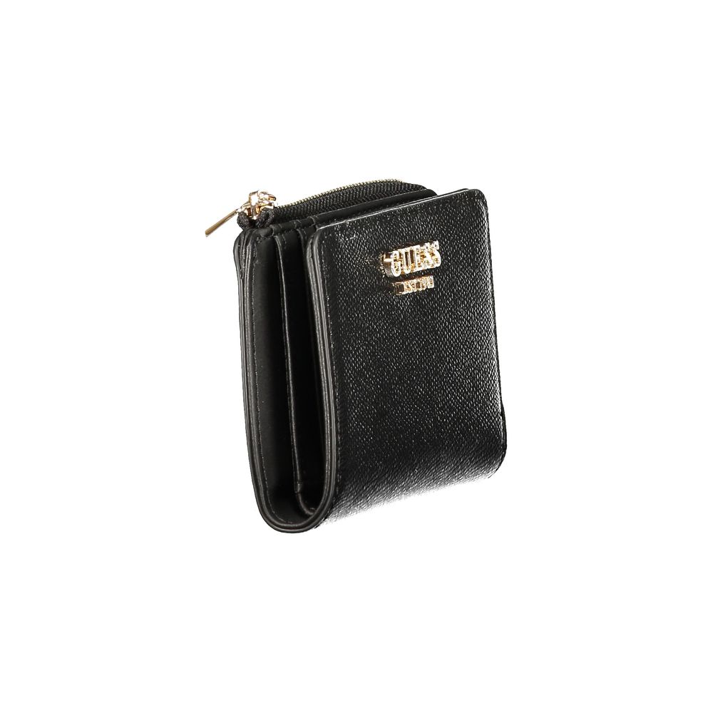 Black Polyurethane Women's Wallet