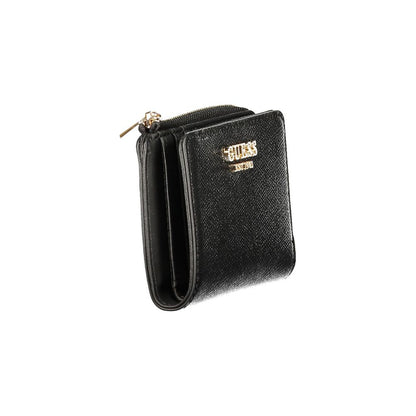 Black Polyurethane Women's Wallet