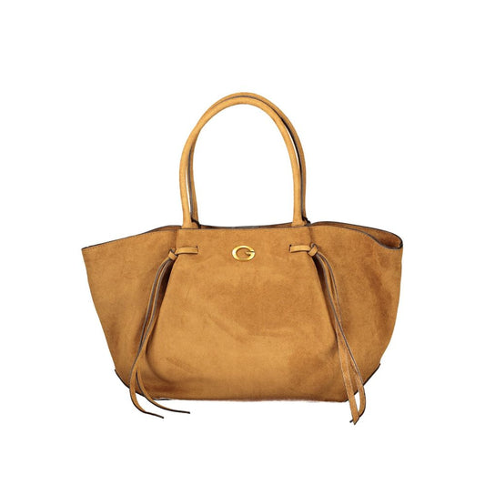 Brown Polyester Women's Bag