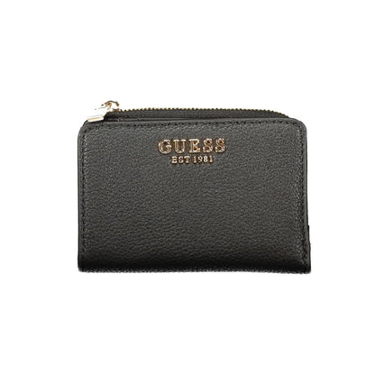 Black Polyurethane Womens Wallet
