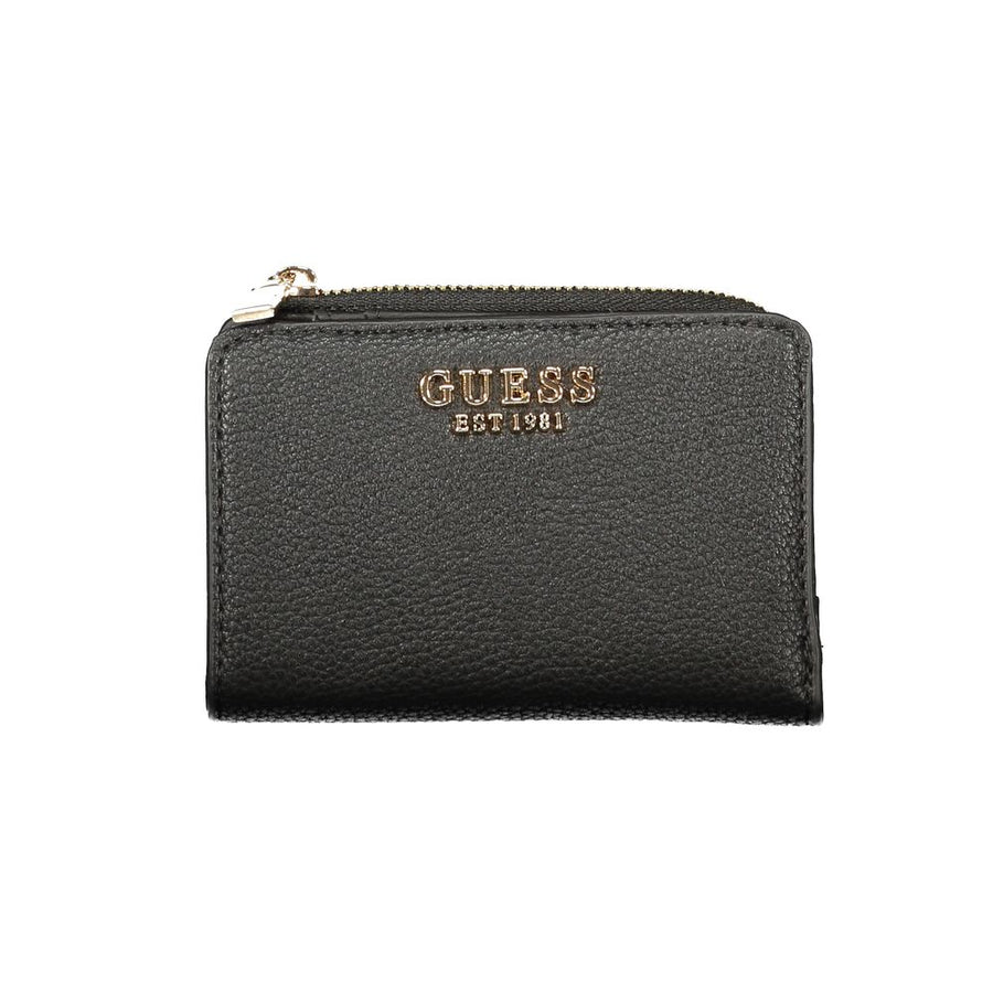 Black Polyurethane Womens Wallet