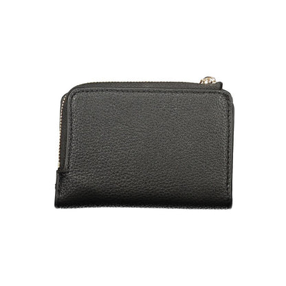 Black Polyurethane Womens Wallet