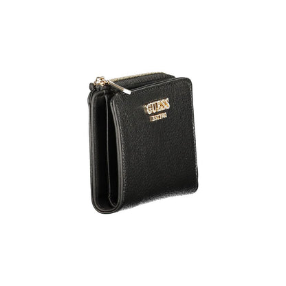Black Polyurethane Womens Wallet