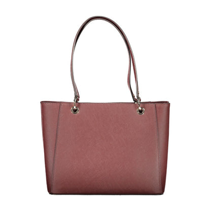 Brown Polyurethane Women's Bag