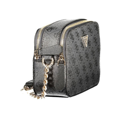 Black Polyurethane Women's Bag