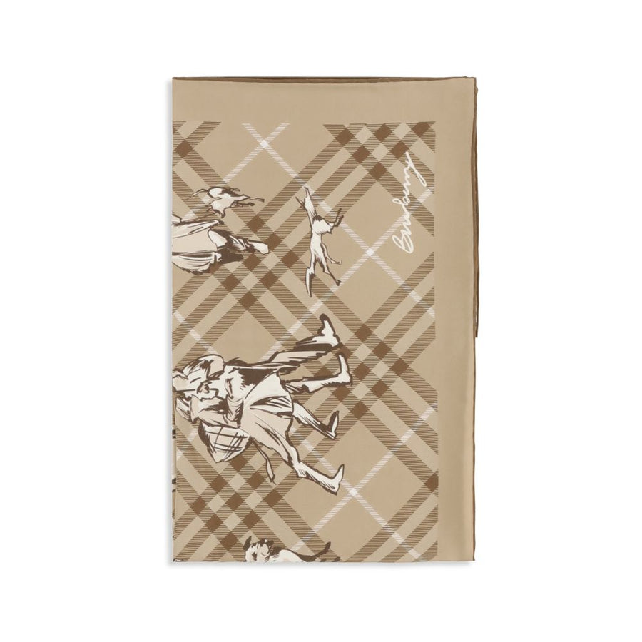 Beige Silk Scarf