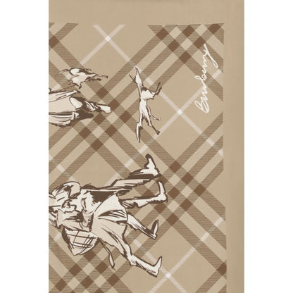 Beige Silk Scarf