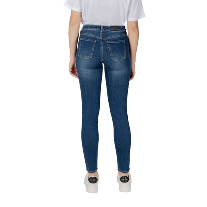 Blue Cotton Skinny Jeans