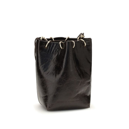 Black Calf Leather Bos Taurus Backet Bag