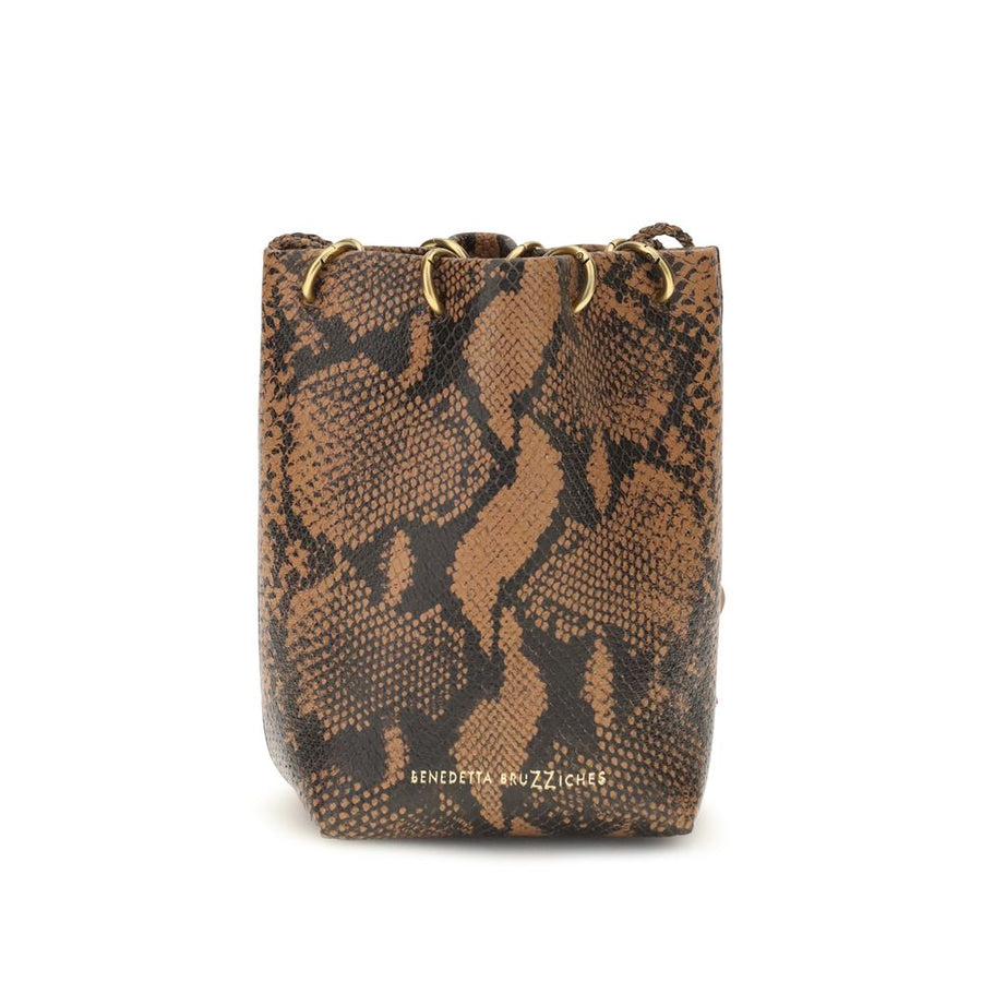 Brown Calf Leather Bos Taurus Backet Bag