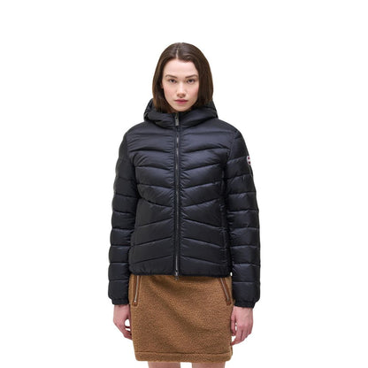 Black Polyamide Full-Length Jacket