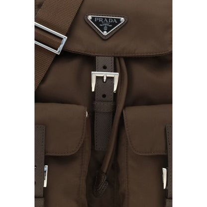 Brown Nylon Backpack
