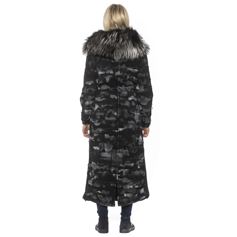 Black Cotton Women Jacket