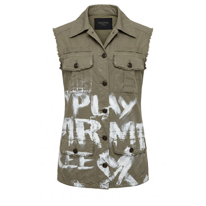 Green Cotton Women Jacket