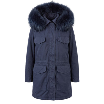 Blue Cotton Women's Jacket