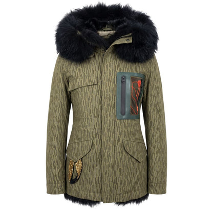 Green Cotton Women's Jacket