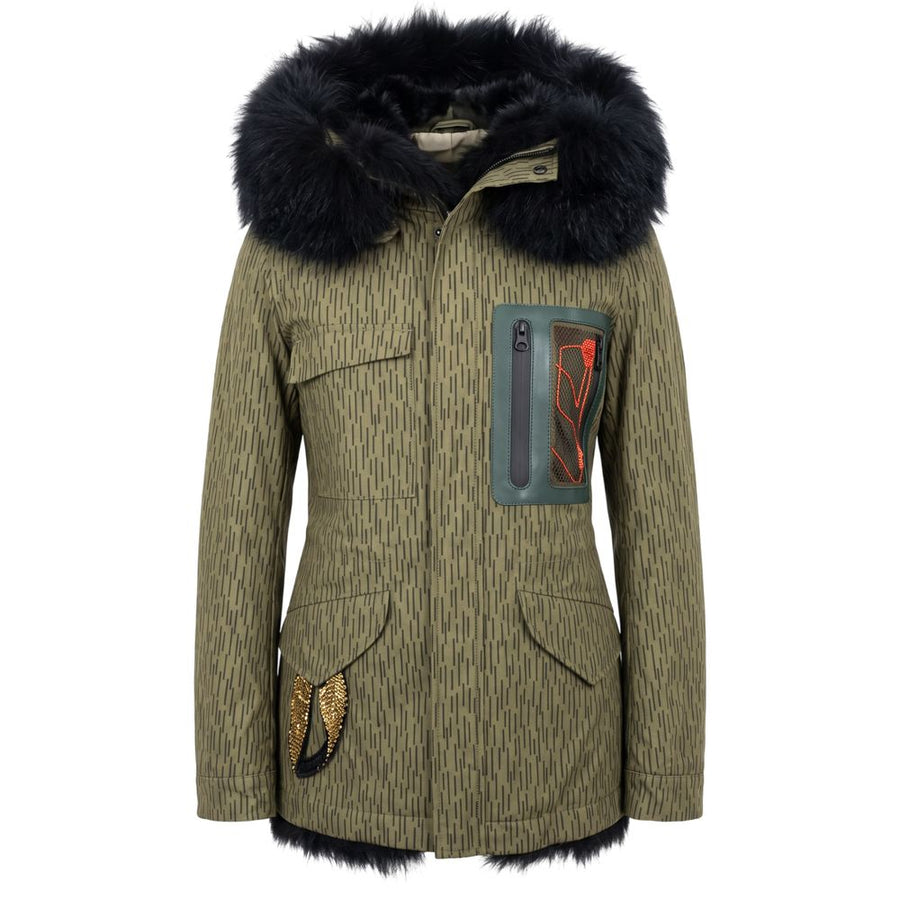 Green Cotton Women's Jacket