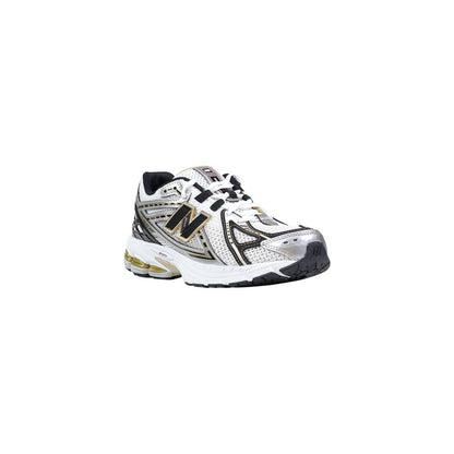 Silver Synthetic Athletic Sneakers
