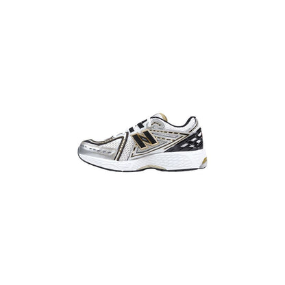 Silver Synthetic Athletic Sneakers