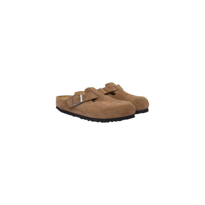 Brown Suede Leather Clogs
