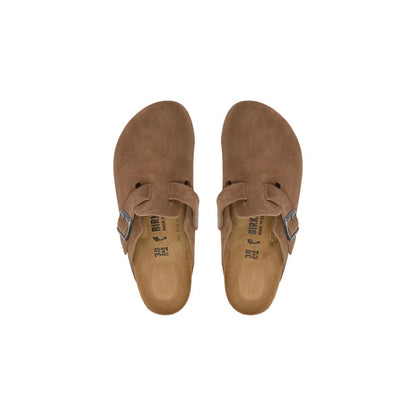 Brown Suede Leather Clogs