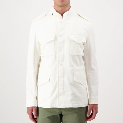 White Cotton Full-Length Jacket