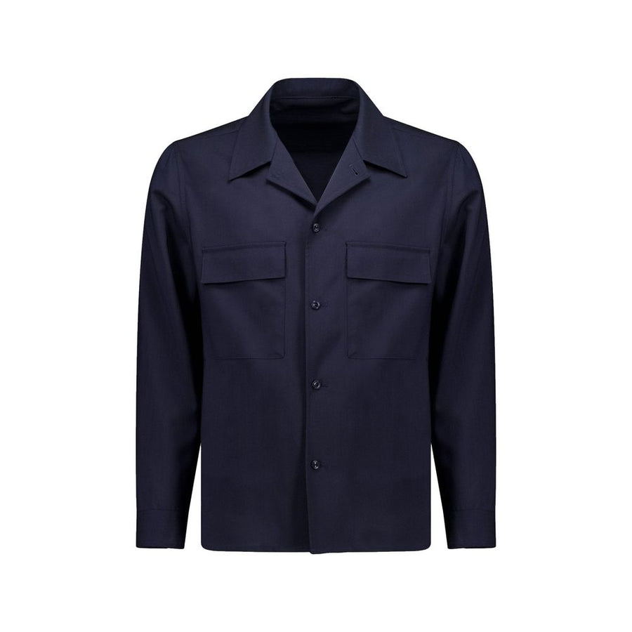 Navy Blue Virgin Wool Jacket