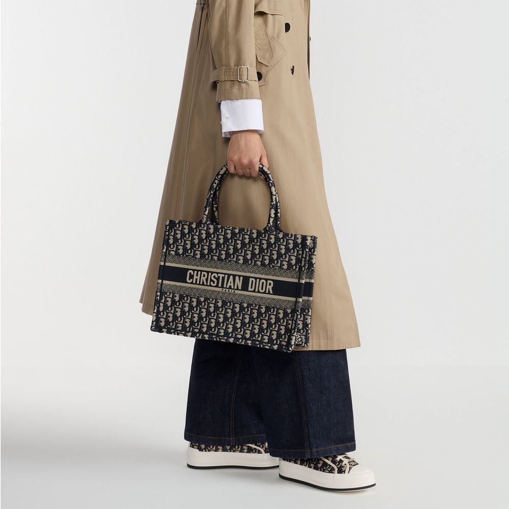 Blue Cotton Tote Bag