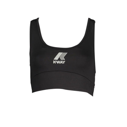 Black Polyester Women's Sports Top