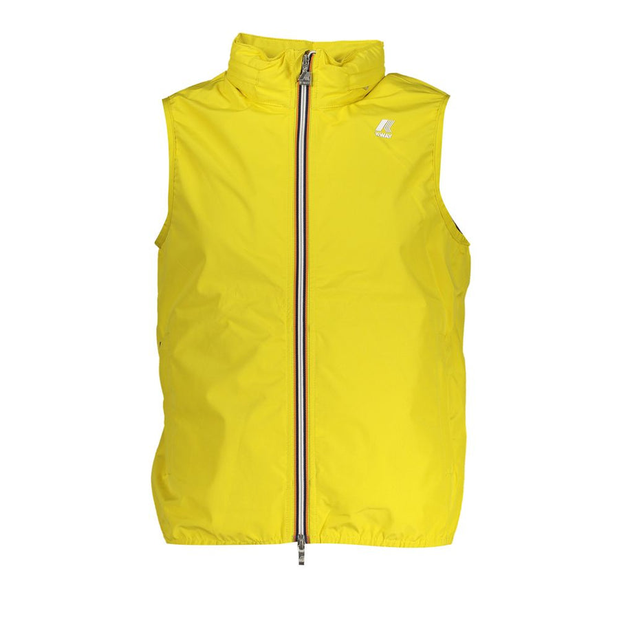 Yellow Polyester Men Jacket