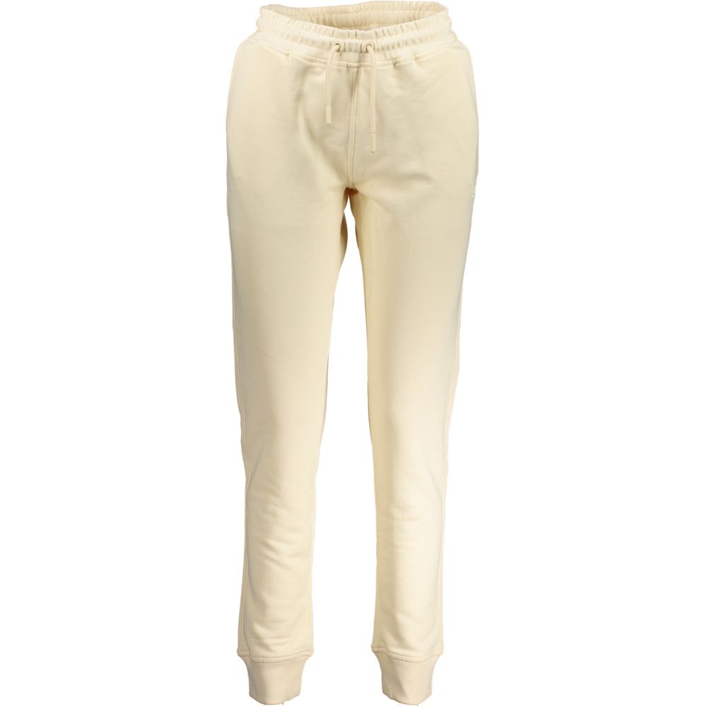 Beige Cotton Women Sweatpant