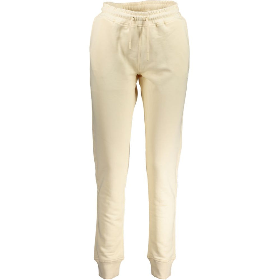 Beige Cotton Women Sweatpant