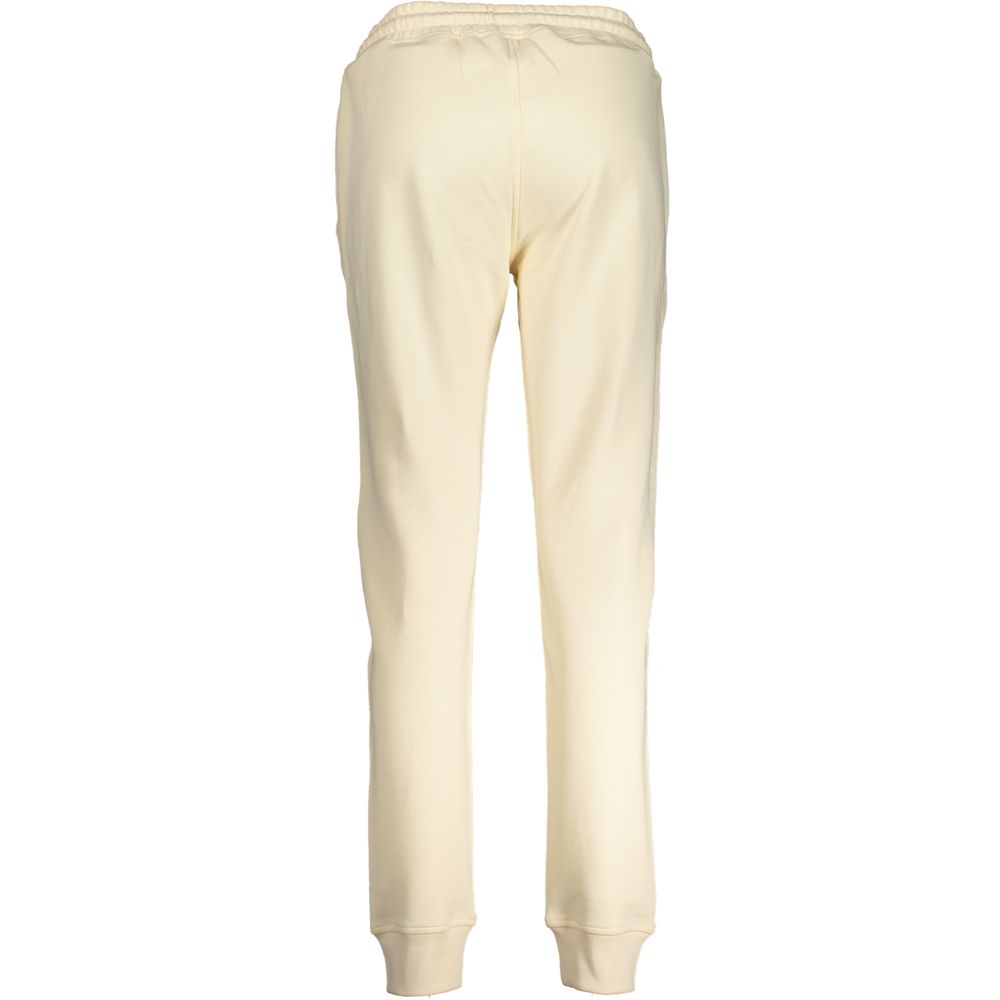 Beige Cotton Women Sweatpant