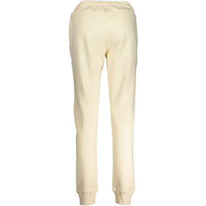 Beige Cotton Women Sweatpant